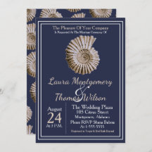 Elegant Nautical Beach Tan Seashell Wedding