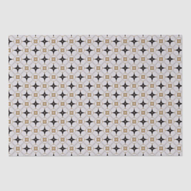Elegant Nautical Navy und White Seidenpapier (Vorderseite)