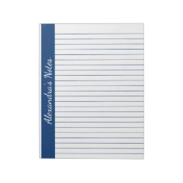 Elegant Navy 8.5x11 Letter Size Verlassen Vertikal Notizblock