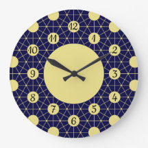 Elegant Navy and Gold Geometric Tile Pattern