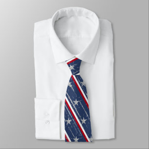 Elegant Navy Blue 4. Juli Star Spangled Krawatte