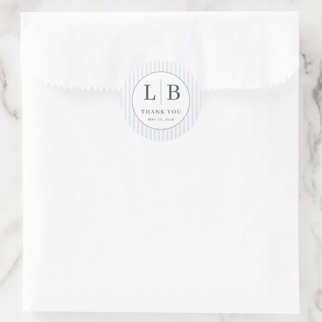 Elegant Navy Blue Emblem Runder Aufkleber (Tasche)