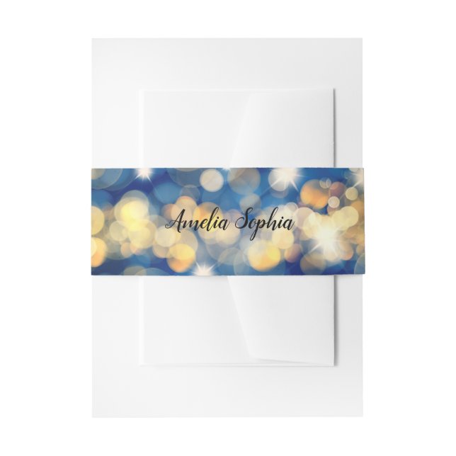Elegant Navy Blue Gold Einladungsbanderole (Vorderseite Beispiel)