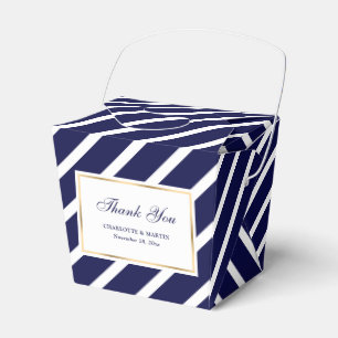 Elegant Navy Blue Gold Hochzeit Vielen Dank Geschenkschachtel