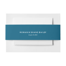 Elegant Navy Blue Monogram Wedding Bly Band