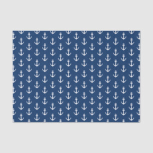 Elegant navy blue nautical anchor gift filler seidenpapier