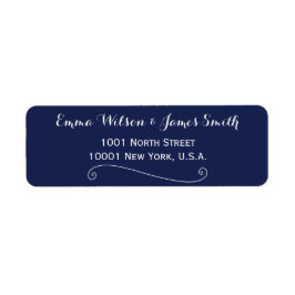 Elegant Navy Blue Personalisiert Address Labels