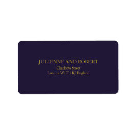 Elegant Navy Blue Wedding Address Labels Adressaufkleber