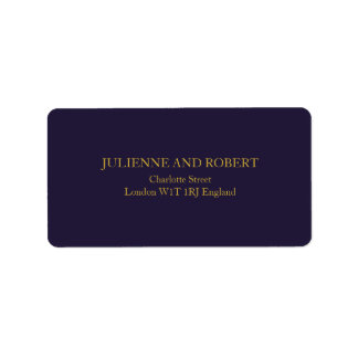 Elegant Navy Blue Wedding Address Labels Adressaufkleber