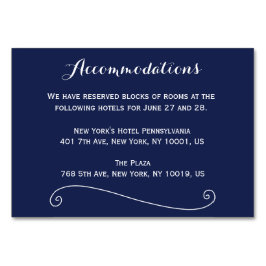 Elegant Navy Blue Wedding Cards Tischnummer