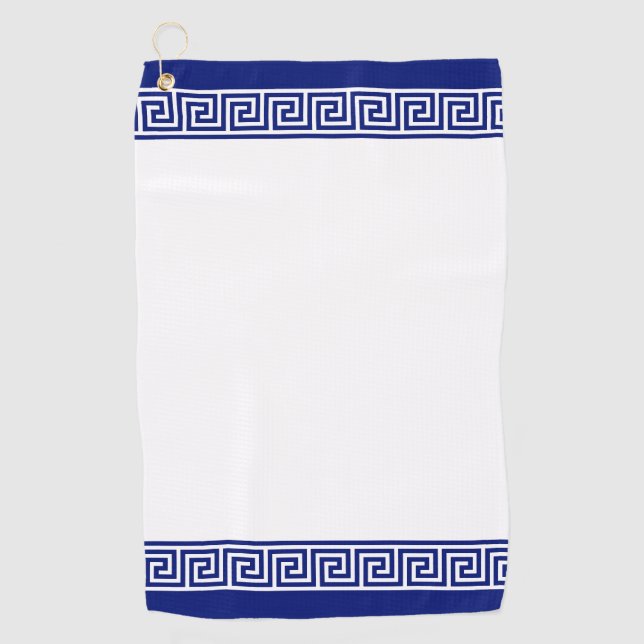 Elegant Navy Blue & White Golfhandtuch (Vorderseite)