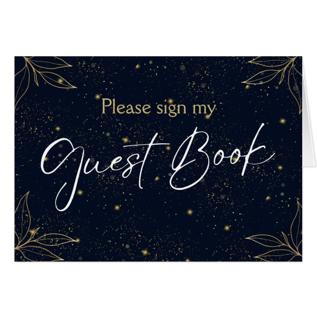 Elegant Navy Gold Félicitations Graduation Party (Devant Horizontal)