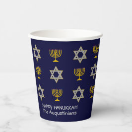 Elegant Navy Hanukkah Pappbecher