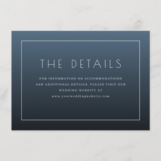 Elegant Navy Typographic Begleitkarte (Vorderseite)
