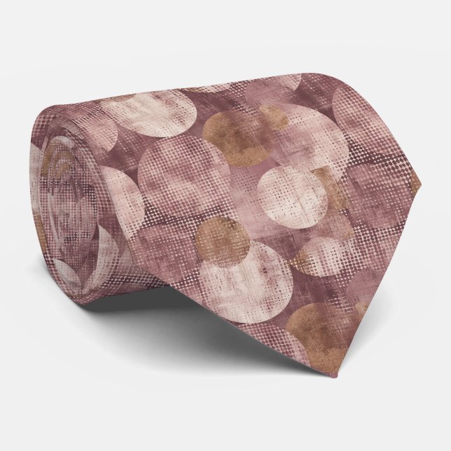 Elegant Neck Tie mit einfachem Lilve- und Goldmust Krawatte (Gerollt)