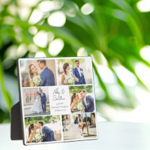 Elegant, neu verheiratet, Foto Collage Wedding Jah