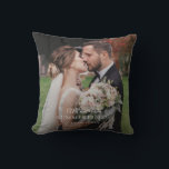 Elegant New Couple Wedding Foto Monogram Kissen<br><div class="desc">Tauchen Sie ein in die Schönheit Ihrer Lieblingsmomente, die auf einem Kissen zum Leben erweckt werden. Ob es sich um ein herzliches Familienportrait, eine atemberaubende Landschaft oder eine Momentaufnahme eines besonderen Anlasses handelt, unsere maßgeschneiderten Drucke erfassen das Wesen Ihrer Erinnerungen</div>