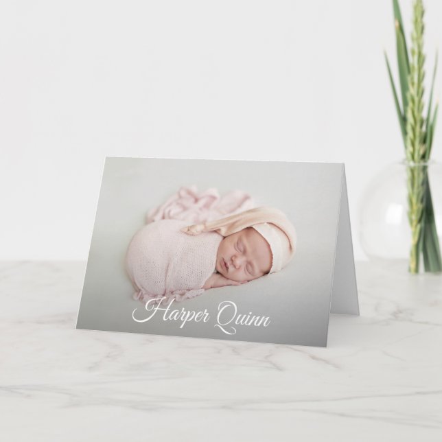 Elegant Newborn Foto Collage (Vorderseite)