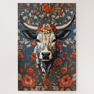 Elegant Nguni Cow William Morris Inspiriert