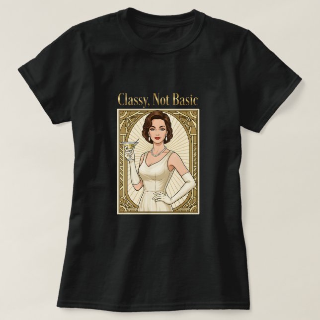 Elegant, nicht langweilig T-Shirt (Design vorne)