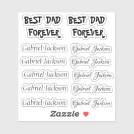 Elegant Niedlich Italic script 3 type personalize  Aufkleber