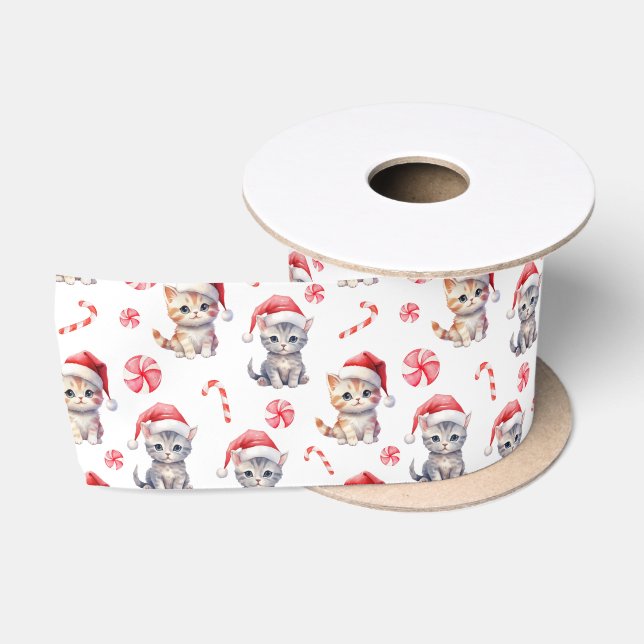 Elegant Niedlich Kitty Sweet Candy Weihnachten Satinband (Spule)