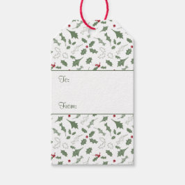 Élégant Noël Hiver Holly Étiquette de adresse