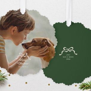 Élégant Noël Vaches Ornement photo