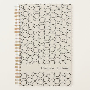 Élégant noir blanc Mid-Century moderne Nom personn