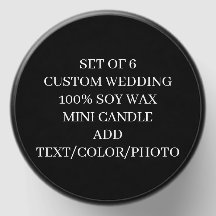 Élégant Noir & Blanc Personnalisé Mariage Set de 6