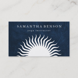 Élégant noir et blanc Logo Carte de visite Yoga