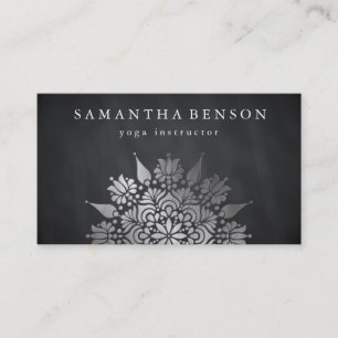 Élégant noir et blanc Logo Carte de visite Yoga