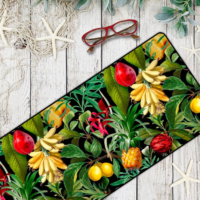 Elégant noir feuille fruits motif (Créateur téléchargé)