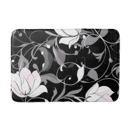 Elegant Noir Floral Swirl Badematte