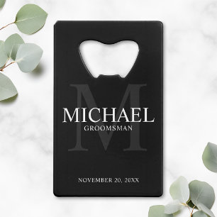 Élégant Noir Personnalisé Groomsmen