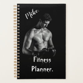 Élégant noir personnalisez le planificateur de fit