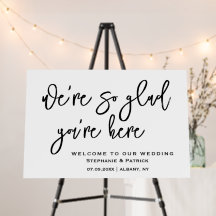 Élégant Nous sommes si heureux que vous soyez ici
