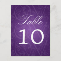 Élégant Numéro de table Amour Flourish Purple