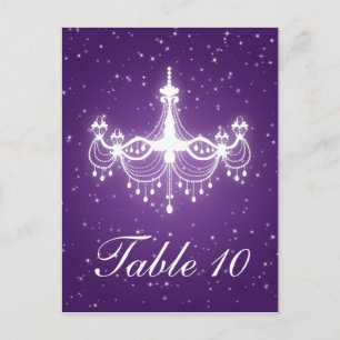 Élégant Numéro De Table Chandelier Étincelant Viol