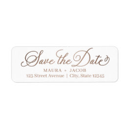 Elegant Nuptial Save the Date Address Label