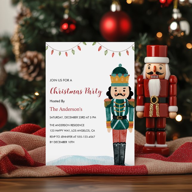 Élégant Nutcracker Fête de Noël Invitation (Créateur téléchargé)