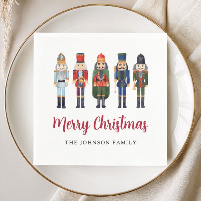 Elegant Nutcracker Weihnachten Serviette (Elegant Nutcracker Christmas Napkins)