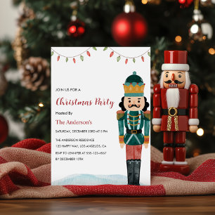 Elegant Nutcracker Weihnachtsfeiertage Party Einla Einladung