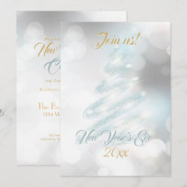 Elegant NYE Bokeh Company Holiday Card Einladung