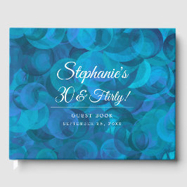 Elegant Ocean Blue 30 und Kokette Geburtstagsparty Gästebuch