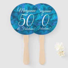 Elegant Ocean Blue 50 und fabelhafte Geburtstagspa Fächer