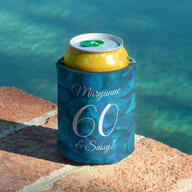 Elegant Ocean Blue 60 und Sassy Birthday Party Dosenkühler (In Situ Pool)