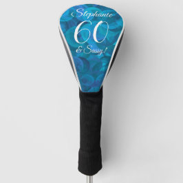 Elegant Ocean Blue 60 und Sassy Birthday Party Golf Headcover