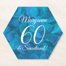 Elegant Ocean Blue 60 und sensationeller Geburtsta Untersetzer