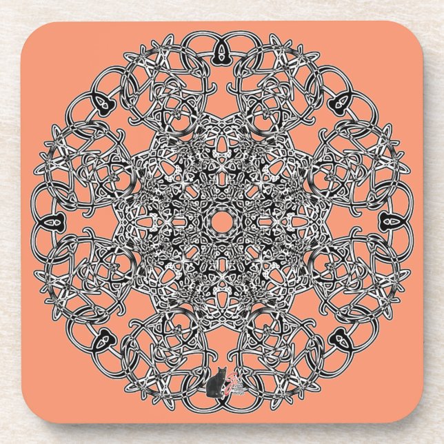 Elegant Octa Glyph Dusk Untersetzer (Vorderseite)